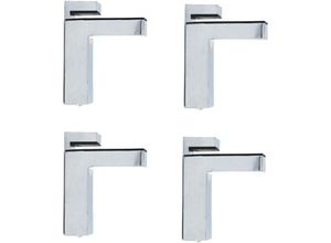 7354185293744 - Sollbry - Stück F-förmige Glasklemmen-Wandhalterung verstellbar 3–36 mm Dicke Zinklegierung Chrom-Finish Regalhalterung