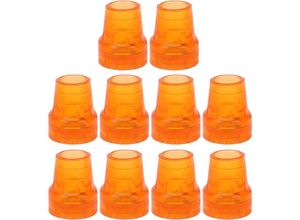 7354185303795 - 10 Stück Krückenspitze 19 mm Gummi-Krückenspitze universelle Gehstockspitze robuste Ersatzspitze für Gehstöcke (Orange) - Sollbry