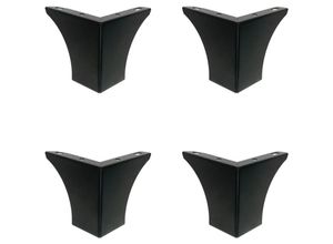 7354185308585 - Sollbry - diy Küchenmöbelbeine 100 mm Beine für Couchtisch Schränke Bett Sofa starkes schwarzes Metall Schreibtischstuhlbein geräuschlos