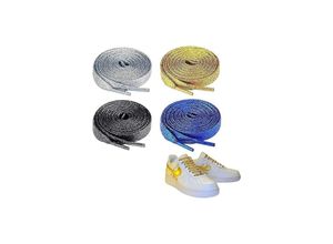 7354185314821 - Sollbry Paar metallische Glitzer-Schnürsenkel glitzernde geflochtene flache Schnürsenkel bunte elastische Schnürsenkel ohne Binden für