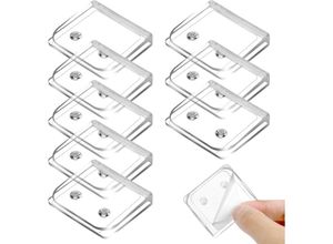 7354185318188 - Duschvorhang-Clips 8 Stück selbstklebende Duschvorhang-Clips Spritzschutz transparente winddichte Duschvorhang-Clips für Badezimmer - Sollbry