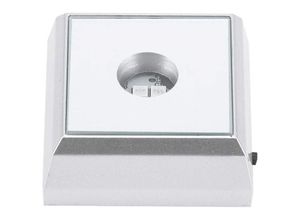 7354185318621 - Sollbry - LED-Lichtsockel quadratischer LED-Lampensockel für Kristallstatue Acryl-Kunstwerk-Display – Silber (bunt)