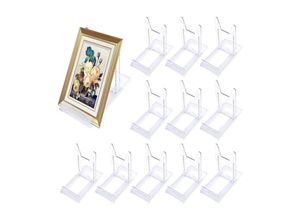 7354185322888 - Sollbry 12 Stück transparenter Acryl-Präsentationsständer Kunststoff-Staffeleien verstellbare Präsentationsständer Kartenhalter Mini-Staffeleien