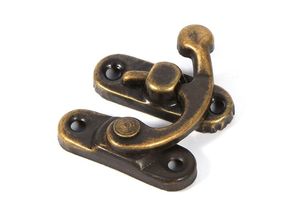 7372241091264 - EjLife Antike Dekorative Haspe Haofy 12 Paar Links Rechts Latch Hook Vintage Bronze Ornamente Schlösser für Holzkiste Möbel Schrank Schmuck Box