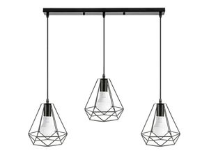 7387259683110 - Skecten - Hängeleuchte Deckenlampe schwarz E27-für Esstisch Esszimmerlampe Wohnzimmer -[3er-Set]-Tippe 3