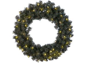 7391482004987 - Star Trading Weihnachtskranz für Tür Weihnachtskranz mit Beleuchtung 70 cm LED Kranz Weihnachten Beleuchteter Kranz Deko Weihnachtskranz Türkranz Weihnachtskranz LED Außenleuchte Ottawa