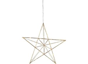 7391482015846 - Star Trading - 690-70 Weihnachtsdekoration stern line led 20X003W Stahl messing L38cm B10cm H36cm