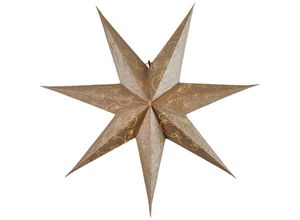 7391482019899 - Best Season - Star Trading Weihnachtsstern Decorus von Star Trading 3D Papierstern Weihnachten in Gold mit Ornamenten Dekostern zum Aufhängen ø