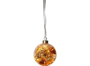 7391482021830 - 457-74 Weihnachtsdekoration kugel glow led amber 15X0064W H11cm Ø10cm mit Schalter ein aus - Star Trading