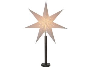 7391482023926 - Star Trading Stehlampe Weihnachtsstern Elice von Star Trading 3D Papierstern Weihnachten mit Holz-Fuß Braun Dekostern Stehleuchte mit Kabelschalter E14 Höhe 85 cm