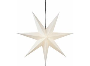 7391482026873 - Star Trading Weihnachtsstern Frozen von Star Trading 3D Papierstern Weihnachten in Weiß Dekostern zum Aufhängen mit Kabel E14 Fassung Ø 70 cm