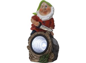 7391482027764 - Star Trading - LED-Solar-Figur Gnomy Zwerg beim Sägen