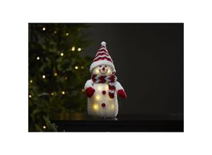 7391482029737 - Star Trading - LED-Stoff-Figur Joylight Schneemann rot 38cm