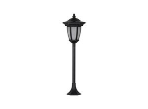 7391482034939 - - Solar Laterne Flame in Schwarz 3 in 1 Dämmerungssensor tanzende led Flamme h 63cm