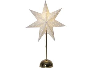 7391482035073 - Star Trading - Standleuchte Stern Lottie Metall Papier beige