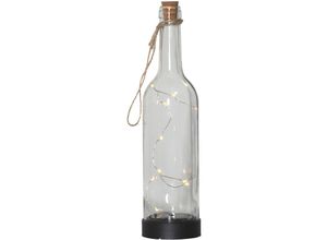 7391482035400 - Trading Solar Dekoration Bottle Flasche Lichterkette Transparent led Dämmerungssensor Warmweiß Außenbereich 31 cm - Star