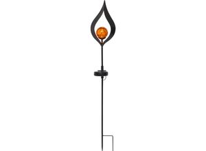 7391482037367 - Star Trading - LED-Solarstab MelillaFlamme  Glaskugel black