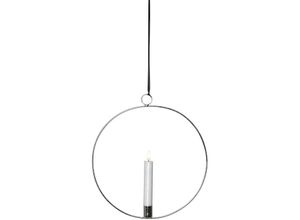 7391482039477 - Led Kerze Flamme mit Ring Ø28cm silber - Best Season