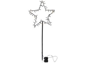 7391482044433 - Best Season - LED-Lichterstern Spiky 60 warmweiße led 39x93cm batteriebetrieben Timer outdoor