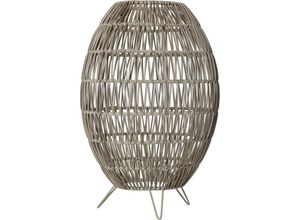 7391482044808 - Lampenschirm Linde Stehlampenschirm Rattan Beige E27 Außenbereich 46 cm - Star Trading