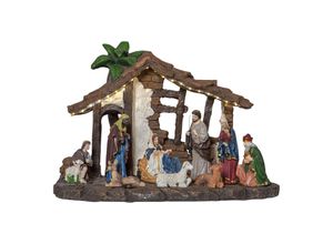 7391482045423 - Star Trading 680-87 Weihnachtsdekoration KRIPPE NATIVITY LED 19X004W Kunststoff bunt L37cm B19cm H25cm IP40 mit Schalter ein aus