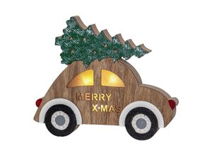 7391482045560 - Star Trading LED Weihnachtsdeko Billy von Star Trading Auto mit Weihnachtsbaum aus Holz mit Beleuchtung und Timer warmweiß batteriebetrieben Länge 20 cm