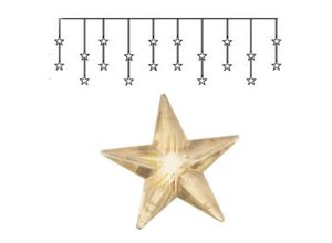 7391482047847 - 2006-73-1 Weihnachtsdekoration lichterkette star curtain led 20X006W Kunststoff transparent weiss L180cm B15cm H40cm - Star Trading