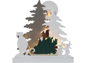 7391482048325 - Star Trading - 271-82 Weihnachtsdekoration wald forest friends led 10X003W Holz bunt L37cm B6cm H38cm mit Schalter ein aus