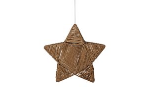 7391482057396 - Star Trading Papierstern Pendelleuchte Rappe in Braun E14 - brown