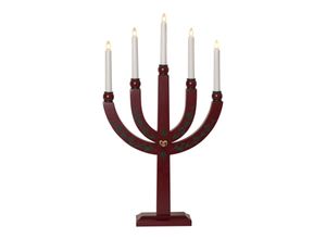 7391482057594 - Kerzenleuchter Elias Tradition fünfflammig rot