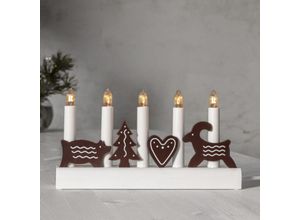 7391482061140 - Led Kerzenleuchter Julia Holzmotive Lebkuchen 5-flammig - Star Trading 7391482061140 - Led Kerzenleuchter Julia Holzmotive Lebkuchen 5-flammig - Star Trading