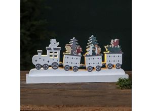 7391482061478 - Star Trading - led Tischleuchte Forest Friends Batterie Tiermotive mit Lokomotive Holz