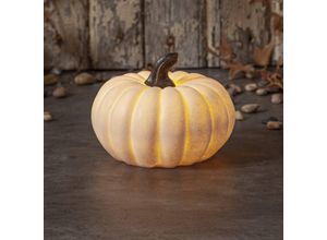 7391482068774 - LED-Terrassenleuchte Sandy Pumpkin Ø 15 cm weiß Batterie