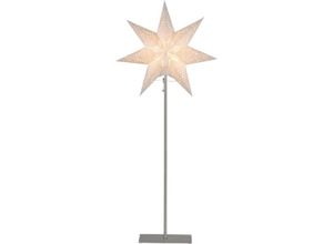 7391482234230 - Star Trading Stehlampe Weihnachtsstern Sensy von Star Trading 3D Papierstern Weihnachten in Weiß mit Metall-Fuß Dekostern Stehleuchte mit Kabelschalter E14 Höhe 83cm