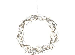 7391482690128 - Star Trading - 690-12 Weihnachtsdekoration kranz curly led 80X0064W Stahl silber L30cm B6cm H30cm