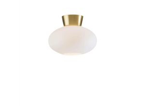 7391534009311 - Bullo - 1 Light Flush Globe Deckenleuchte Messing E27 - Belid