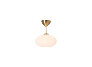 7391534062521 - - Bullo Semi Flush Globe Deckenleuchte Messing Opalglas 1x E27