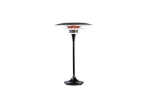 7391534083496 - Diablo DaVinci 30cm Moderne Tischleuchte Mattschwarz Rot glänzend Einschaltkabel 1x G9