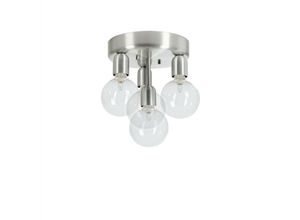 7391534269753 - Regal - 4 Light Flush Globe Deckenleuchte Gebürstetes Aluminium geschliffen E27 - Belid