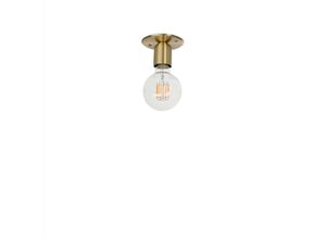 7391534275716 - Regal - 1 Light Flush Globe Deckenleuchte Messinglack E27 - Belid