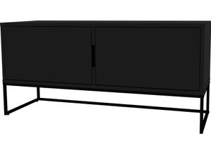 7394084088539 - Lowboard TENZO LIPP Sideboards Gr B H T 1185 cm x 57 cm x 43 cm schwarz (shadow schwarz) Lowboards mit 2 Türen Design von studio