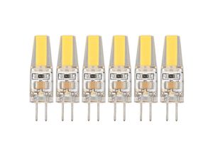 7403279416474 - 6 Stück 6 w 500 lm G4 Leuchtmittel led cob Silikagel Energiesparlampe Leuchtmittel für Deckenleuchte Wandleuchte Tischleuchte 220 v Warmwei - Eosnow