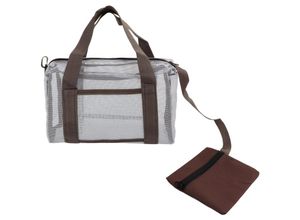 7403669513417 - Ejlife - Große Strandtasche Leichte Mesh-Schulterhandtasche Wasserdichtes Reißverschluss-Oberteil für den Urlaub (14 Zoll   356 cm)