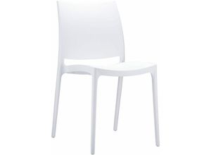 7425321587574 - Netfurniture - Spek Side Stuhl - weiß (geeignet für den Außenbereich) - Weiss