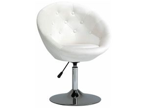 7425323781734 - Netfurniture - Esshöhe Barhocker Tufted Stoff verstellbare Höhe - Weiss