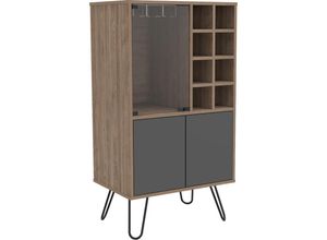 7425329042075 - Netfurniture - Vetty Wine Storage Cabinet - braun