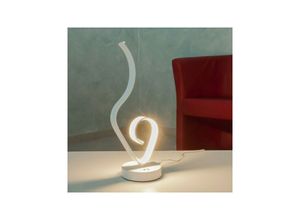 7426845404712 - Trade Shop Traesio - modernes design wave nachtleuchte 10 w tischlampe abatjour 39X15 licht Kühles Weiß - Kühles Weiß
