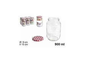 7426845411970 - Set 6-Teiliges Glasbehälter Mit Deckel 900-Ml-Glas