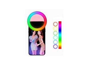 7426845424864 - Trade Shop Traesio - mehrfarbig rgb led selfie licht ring wiederaufladbar