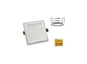 7426845496427 - Trade Shop Traesio - schlankes vertieftes quadratisches led-panel 12WATT weisses licht 6500K 3000K 4000K P-125EQ Naturweiß - Naturweiß